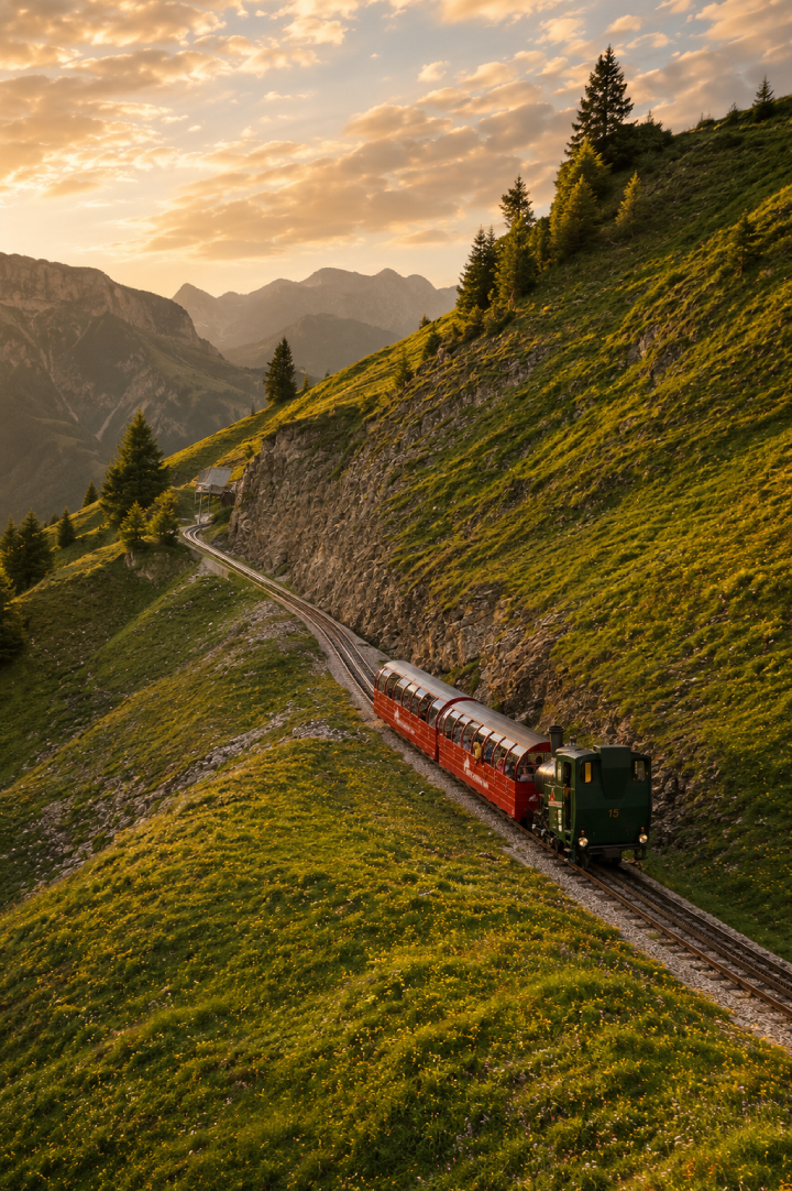 Scenic rail journey Switzerland itinerary